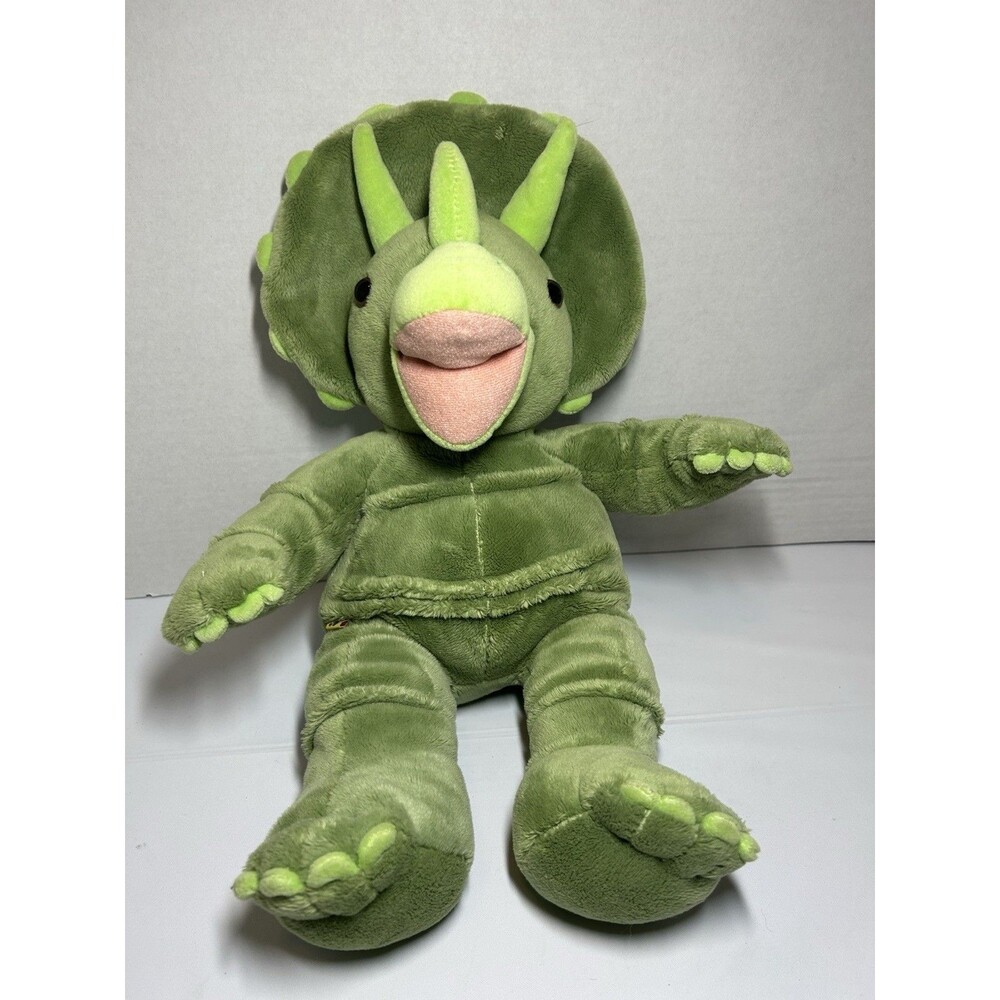 BAB Build a Bear Workshop Green Dino Dinosaur Triceratops Stuffed Plush Toy